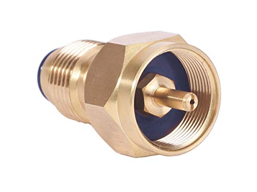 DOZYANT Propane Refill Adapter - 100% Solid Brass Regulator Valve Accessory for All 1 LB Tank Small Cylinders - Grill Parts America