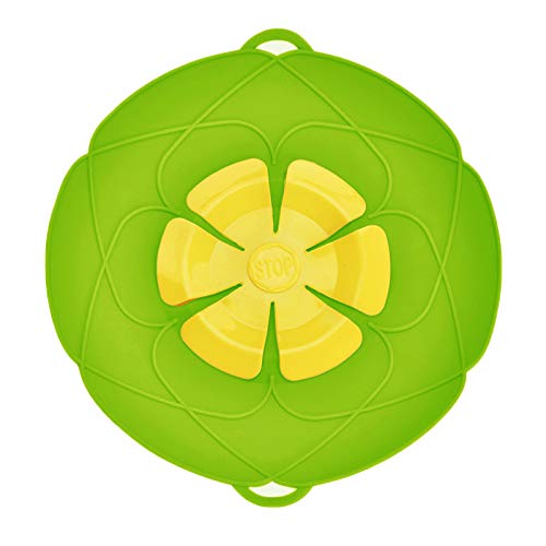 JOUDOO 1 Pack Spill Stopper Lid Cover and Overflow Stopper Lid Cover for Pans and Pots Boil, Boil Over Safeguard, Anti Spill Lid Fits Openings 5.5" to 9.5" in Diameter (Green) - Kitchen Parts America
