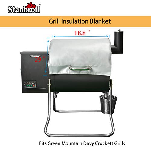 Stanbroil Grill Insulation Blanket for Green Mountain Davy Crockett Grills, Increases Burn Efficiency by 50 Percent - Grill Parts America