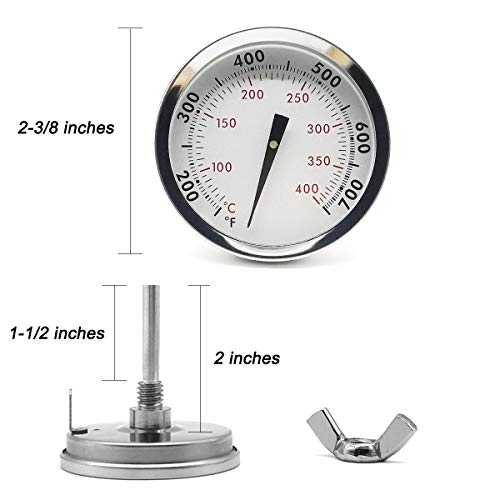 67088 67731 Accurate Grill Thermometer for Weber Genesis 300, Genesis II & Summit Series Grills, Genesis E/S 310 330 Temperature Gauge, Thermostat Replacement for Weber, Center Mount, 2-3/8” Diameter - Grill Parts America
