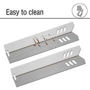 Kalomo 15 Inch Grill Heat Plates Shield Burner Covers Flame Guards, BBQ Gas Grill Replacement Parts for Dyna-Glo DGF493BNP DGF510SBP, Backyard GBC1460W BY13-101-001-13, Uniflame GBC1059WB, BHG Model - Grill Parts America