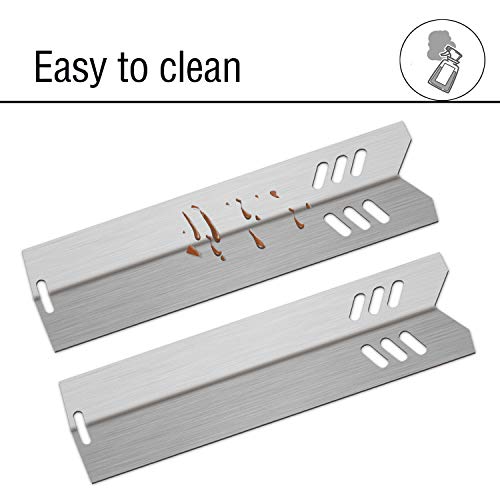 Kalomo 15 Inch Grill Heat Plates Shield Burner Covers Flame Guards, BBQ Gas Grill Replacement Parts for Dyna-Glo DGF493BNP DGF510SBP, Backyard GBC1460W BY13-101-001-13, Uniflame GBC1059WB, BHG Model - Grill Parts America