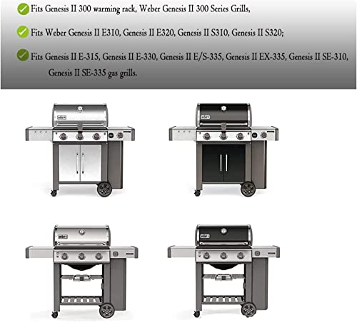 66044 Grill Warming Rack for Weber Genesis II 300 Series, Genesis II E-310 II E-315 II E-330 II E-335 II S-310 II S-335 Series Gas Grill, Stainless Steel Grill Grate - Grill Parts America