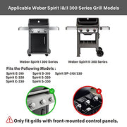 GARNETIN 7636 15.3" Flavorizer Bars and 69787 18" Grill Burners for Weber Spirit I&II 300 Series Spirit E310 S310 E320 S320 E330 S330 SP-330 Replacement Parts with Front Control Knobs - Grill Parts America