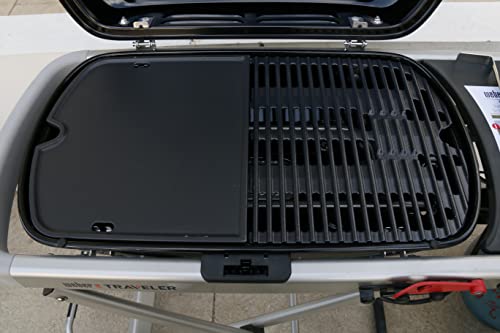 Uniflasy Cast Iron Griddle for Weber Traveler Portable Gas Grill, fits Weber 9010001 Traveler Portable Gas Grill, Cooking Griddle - Grill Parts America