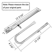 Criditpid Grill Replacement Parts for Brinkman 810-3660-S, 810-3661-F Models. Grill Heat Plate Shields, Pipe Burner Tubes and Crossover Tubes for Brinkman 810-3660-S. - Grill Parts America