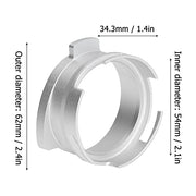 Natudeco 54mm Coffee Portafilter,Rotatable Coffee Powder Part Hands Free Dosing Funnel Aluminum Alloy Funnel for Espresso Coffee Maker Hand Ground Coffee Machine(Silver) - Kitchen Parts America