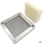 TUNTROL 1/4" Replacement Chopper Blade, 440C Stainless Steel Blade for Commercial Vegetable Dicer Fruit Cutter, Interchangeable Blade&Pusher Block Set - Kitchen Parts America