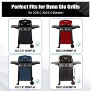Barbqtime Grill Heat Plates Replacement Parts for Dyna-Glo 3 Burner Gas Grill, Porcelain Steel Heat Tents for Dyna-Glo DGC310CNP-D, DGC310RNP-D, DGC310BNP-D Grill Models, 3 Pack - Grill Parts America