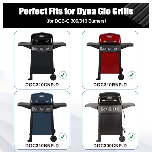 Barbqtime Grill Heat Plates Replacement Parts for Dyna-Glo 3 Burner Gas Grill, Porcelain Steel Heat Tents for Dyna-Glo DGC310CNP-D, DGC310RNP-D, DGC310BNP-D Grill Models, 3 Pack - Grill Parts America