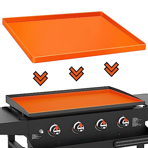 Wohbay Griddle Mat for Blackstone, 36" Food-Grade Silicone Cover Mat for Griddle Surface, Griddle Accessories, Griddle Outdoor Protector - Orange - Grill Parts America