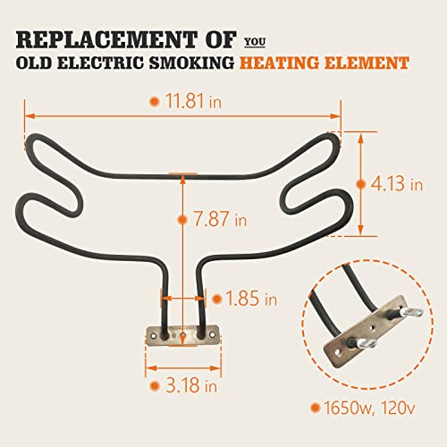 Electric Smoker Heating Element Parts Rplacement for Pit Boss Vertical Smoker, 1650Watts Heating Element fit for Pit Boss 2-Series & 3-Series Digital Electric Vertical Smoker - Grill Parts America