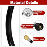 Zhenx 23080901 5FT Natural Gas to Propane (LP) Conversion Kit Compatible with Weber Genesis, Genesis II Grill, from NG to LP Conversion Kit Includes Regulator Hose and 3 Adapter Orifices - Grill Parts America