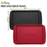 Cuisinart CPK-200 Grilling Prep and Serve Trays, Black and Red Large 17 x 10. 5 - Grill Parts America