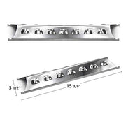 Hongso Stainless Steel Heat Plate Tent for Kenmore 2518SL-2003-N, Master Forge 2518-3, 3218LT, L3218, Brinkmann 810-8410-S, Perfect Flame, Charmglow, 15 3/8 Inches Flavorizer Bar SPE181 (4-Pack) - Grill Parts America