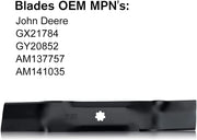 Grasscool LA145 48 inch Mower Mulching Blade for John Deere LA155 155C D140 LA140 E150 E160 48'' Deck Lawn Mower Replace for GX21784 GY20852 AM137757 AM141035 (3Pack) - Grill Parts America