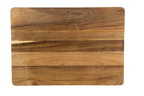 BLACKSTONE 5595 Solid Acacia Wood Griddle Cutting Board with Feet (17 x 12”)- Large and Lightweight, Premium Durable Quality to Chop Vegetables for Indoor, Outdoor, Kitchen, Easy to Clean (Rectangle) - Grill Parts America