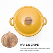 DOITOOL 2Pcs Pot Lid Wood Knob, Universal Pot Lid Replacement Knobs, Pan Lid Holding Handles Kitchen Cookware Lid Replacement Knob for Kitchen Glass Lid Pan Pot Saucepan Wok- S - Kitchen Parts America