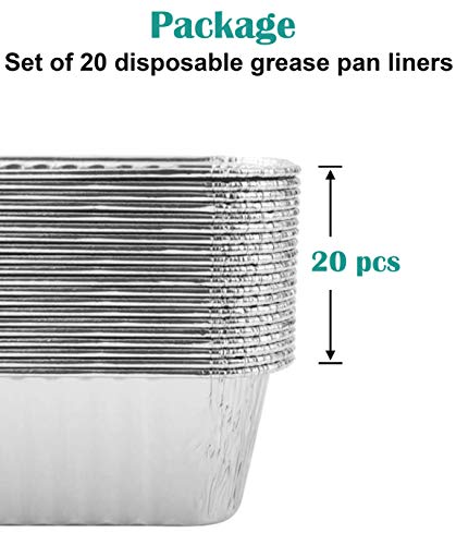 EasiBBQ Aluminum Foil Grill Drip Pans for Camp Chef Portable Grill, Disposable Aluminum Grease Pan Liners, 20 Pack - Grill Parts America