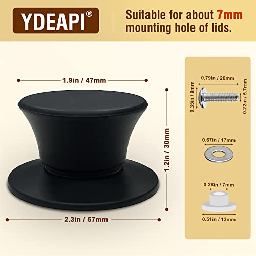 Universal Pot Lid Replacement Knobs, Ydeapi Silicone Pan Lid Holding Handles, Heat Resistant, Non-Slip Handle - Kitchen Parts America