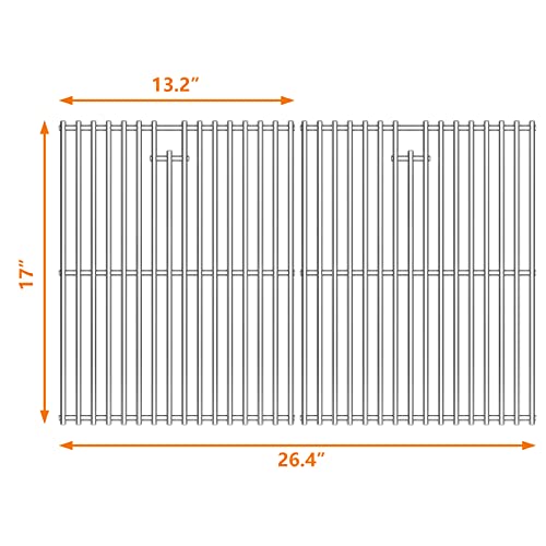 Hisencn 17 inch Cooking Grates for Home Depot Nexgrill 720-0830H, 720-0830D, 720-0783E, 720-0783C, fits for Kenmore, Uniflame Gas Grils, 17" Stainless Steel Cooking Grids Grill Replacement - Grill Parts America