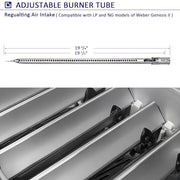 YOUFIRE 3 Burner Tube Kit for Genesis II 310 Series Gas Grills, Grill Replacement Parts for Weber Genesis II 210 Series Grills, Stainless Steel NG Burner Kit for Weber 67489 67490 67491 - Grill Parts America