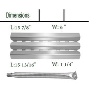 Damile Grill Heat Plates Shield Burner Cover Flame Tamer Gas Grill Burner Pipe Tube BBQ Gas Grill Replacement Parts for Broil King 9221-64, 9225-64, 9235-24, 9615-54, Baron 440, Baron 490, Baron 590 - Grill Parts America
