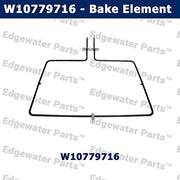 Edgewater Parts W10779716 Bake Element for Range Ovens, Compatible with Whirlpool, KitchenAid, Maytag, and Jenn-Air Fits Model# (JDS, JES, JIS, KER, KFE, KSE, MER) - Grill Parts America