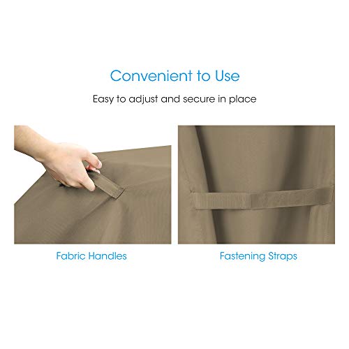 Unicook Grill Cover 55 Inch, Heavy Duty Waterproof BBQ Cover with Sealed Seam, Rip and Fade Resistant BBQ Grill Cover, Compatible with Weber Charbroil Grills, 55" W x 23" D x 42" H, Neutral Taupe - Grill Parts America