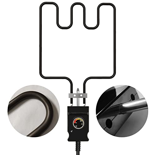 Universal Electric Smoker and Grill Heating Element Replacement Part with Adjustable Thermostat Cord Controlle for Masterbuilt Smokers & Turkey Fryers 1500 Watts - Grill Parts America