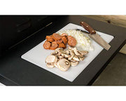Blackstone 5012 Accessory for 36 Premium Griddle Side Shelf with Dishwasher Safe Cutting Board, Garbage Bag, Paper Towel Holder to Ease Outdoor Cooking (Black) - Grill Parts America