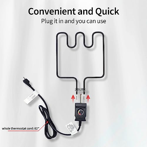 SUONA Grill Heating Element and Electric Smoker for Masterbuilt 1500 Watt Heating Element with Adjustable Thermostat Cord Controller Replacement Parts for Masterbuilt Smokers & Turkey Fryers - Grill Parts America
