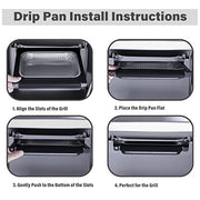 Grease Catcher with 10 Pack Aluminum Grease Cup Liners for Weber Spirit/Spirit II 200/300 Genesis and Genesis II LX200/300 Series Grill, Replacement Part Drip Pan for Weber Traveler 67047 83156 6415 - Grill Parts America