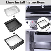 Grease Catcher with 10 Pack Aluminum Grease Cup Liners for Weber Spirit/Spirit II 200/300 Genesis and Genesis II LX200/300 Series Grill, Replacement Part Drip Pan for Weber Traveler 67047 83156 6415 - Grill Parts America