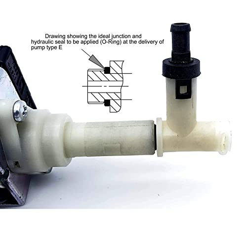 MacMaxe ULKA Model E Type EFP5 - Replacement Pump Compatible with Breville Espresso Machine - Solenoid Vibratory Water Pump with 2 O-Ring Seals - 15 Bar Max Pressure, 2/1 Min. On/Off, 120V, 60Hz, 52W - Grill Parts America
