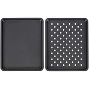 Wilton Perfect Results Toaster Oven Baking Sheet Pan & Crisper Tray, 2-Piece Set, Steel - Kitchen Parts America