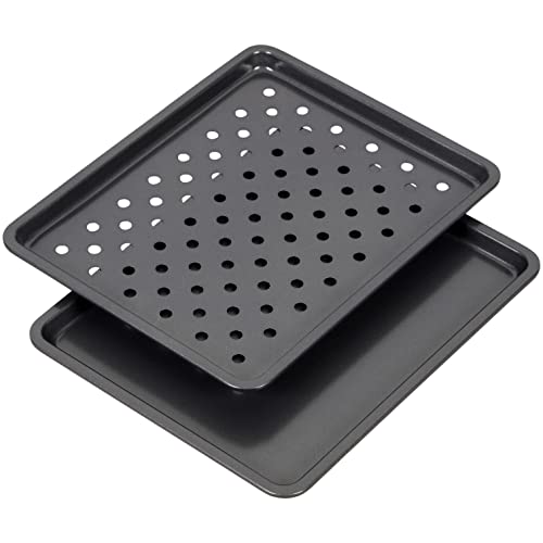 Toaster Oven Tray,P&P Chef Stainless Steel Toaster Oven Pan, Rectangle 10.5''x8