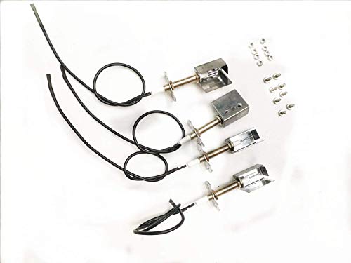 BBQ Future Ceramic Electrode, Gas-Catcher Ignition Chamber Kit for Bakers & Chefs Gas Grill Models, Replacement Parts for Chef BIG-8116; GR2039201-BC-00, 4-Pcs - Grill Parts America