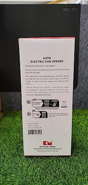 Kitchen Mama Auto Electric Can Opener: Open Your Cans with A Simple Push of Button - Automatic, Hands Free, Smooth Edge, Food-Safe, Battery Operated, YES YOU CAN (Red) - Grill Parts America