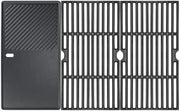 Hisencn Grill Grates and Grill Plate for Charbroil Advantage 463343015, 463344015, 463344116, Advantage Gas2coal Parts 463340516 Gas Grill Models, 16 15/16" Cast Iron Cooking Grates for G467-0002-W1 - Grill Parts America