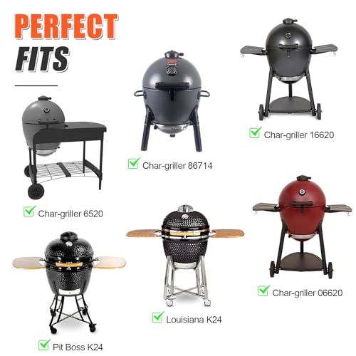 QuliMetal 19.5" Cast Iron Round Cooking Grid Grate for Akorn Kamado Ceramic Grill, Pit Boss K24, Louisiana Grills K24, Char-Griller 16620 - Grill Parts America
