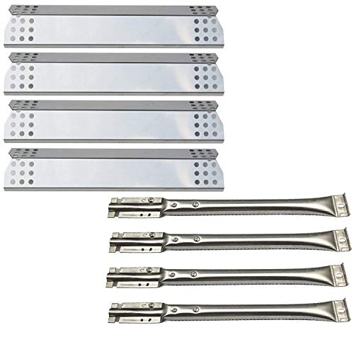 Brinkmann Set of Four Stainless Steel Heat Plates and Four Burners for Grill Master and Uberhaus Gas Grill Models - Grill Parts America