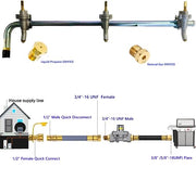 MCAMPAS Natural Gas/Propane Grill Conversion Kits, Natural Gas & Propane Gas Interchange Pressure Regulators Valve with Orifice Nozzle Fit for Weber Genesis or Genesis II - Grill Parts America