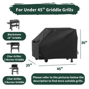 Forvio Griddle Cover for Blackstone 28 Inch Grill, 600D Waterproof Flat Top Cooking Station Grill Cover for Char-Griller 3-Burner Flat Griddle and Razor Griddle 25", Ripstop and Fade Resistant - Grill Parts America