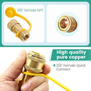5369 Propane to Natural Gas Conversion Kit, For Weber, Fire Pit,CharBroil, Blackstone 28" &36 ",Nexgrill,Generator, Pizza Oven, Patio Heater,etc.12FT 3/8" ID Natural Gas Hose with Quick Connect - Grill Parts America