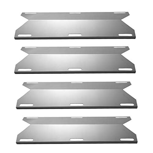 YIHAM KS745 BBQ Heat Shields for Jenn-air Grill Parts 720-0062-LP, 730-0164, 720-0337, 730-0337, Members Mark 720-0586, Heat Plate Replacement 17 3/4 inch x 6 3/8 inch, Stainless Steel, Set of 4 - Grill Parts America