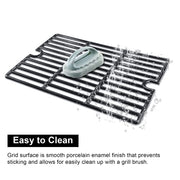 Hisencn Grill Replacement for Smoke Hollow PS9900, PS9500, 6800, Smoke Hollow Grill Parts for 16.5" Porcelain Steel Heat Plate Shield, Stainless Steel Pipe Burners, Cast Iron Cooking Grate - Grill Parts America