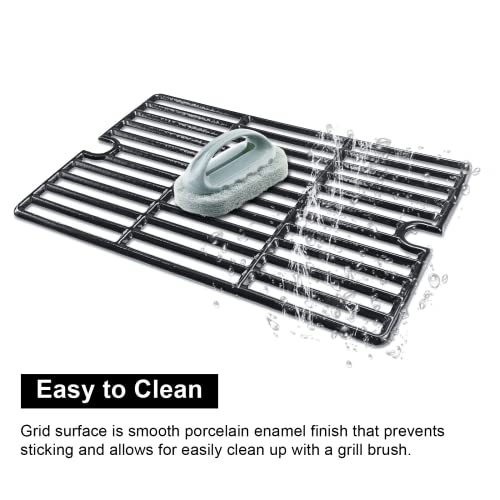 Hisencn Grill Replacement for Smoke Hollow PS9900, PS9500, 6800, Smoke Hollow Grill Parts for 16.5" Porcelain Steel Heat Plate Shield, Stainless Steel Pipe Burners, Cast Iron Cooking Grate - Grill Parts America