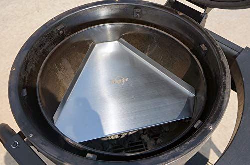 BBQube Heat Deflector/Drip Pan for Akorn Kamado Kooker Grill & Smoker, Stainless Steel, One Size - Grill Parts America
