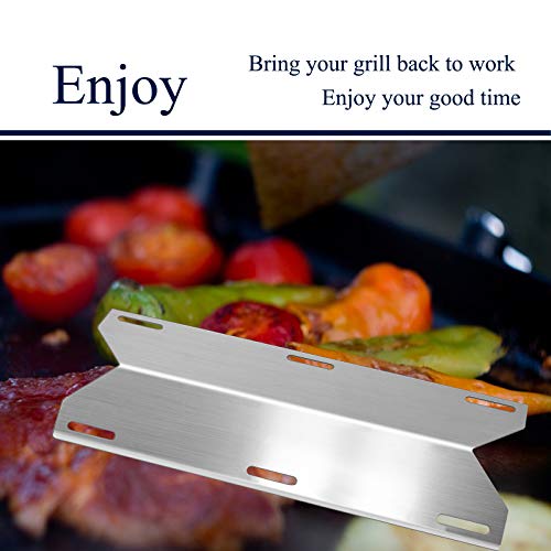 Folocy BBQ Gas Grill Replacement Parts, Stainless Steel Heat Plate Shield Heat Tent Burner Cover Kit for Jenn-Air 720-0062, Members Mark 720-0586A, Nexgrill 720-0063, Costco Kirland, 17 3/4" X 6 3/8" - Grill Parts America